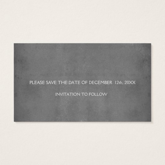Karkohle Grau oder Silber Save the Date (Rückseite)