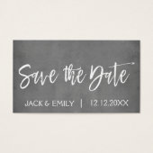 Karkohle Grau oder Silber Save the Date (Vorderseite)
