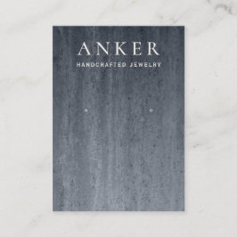 Karkohle Grau-Stone-Earring-Display Visitenkarte