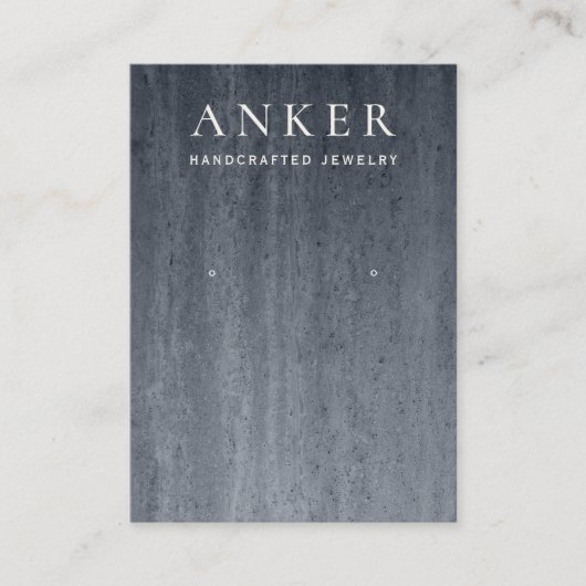 Karkohle Grau-Stone-Earring-Display Visitenkarte (Vorderseite)