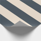 Karkohle Grau Streifen Geschenkpapier (Ecke)