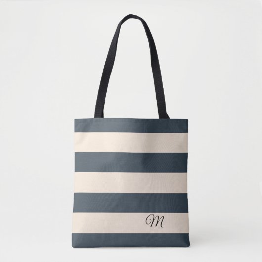 Karkohle Grau Streifen Tasche (Vorderseite)