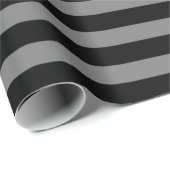 Karkohle Grau und schwarze Streifen Geschenkpapier (Rolleneckpunkt)