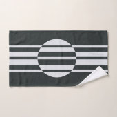 Karkohle Grau und Weiß Abstrakt Badhandtuch Set (Handtuch)