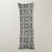 Karkohle Grau und Weiße Spitzen-Overlay Seitenschläferkissen (Rückseite (Vertikal))