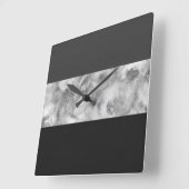 Karkohle-Graue Blockstreifen Quadratische Wanduhr (Winkel)