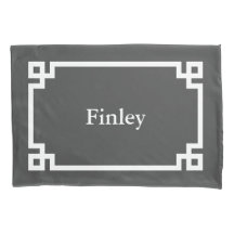 Karkohle-Graue griechische Schlüsselmonogramm-Norm