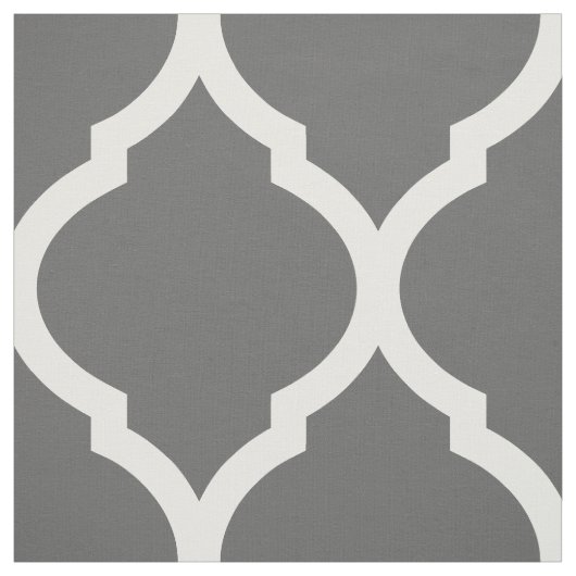 Karkohle Graue marokkanische Quartieren Große Skal Stoff (Muster)