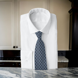 Karkohle Gray Black Stars Blue Dots Minimal Klasse Krawatte