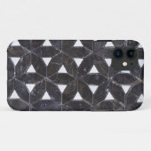 Karkohle Gray Mosaik Blume des Lebensmusters Case-Mate iPhone Hülle (Rückseite (Horizontal))