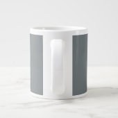 Karkohle Gray White Gerahmt Initial Monogram Jumbo-Tasse (Rückseite)