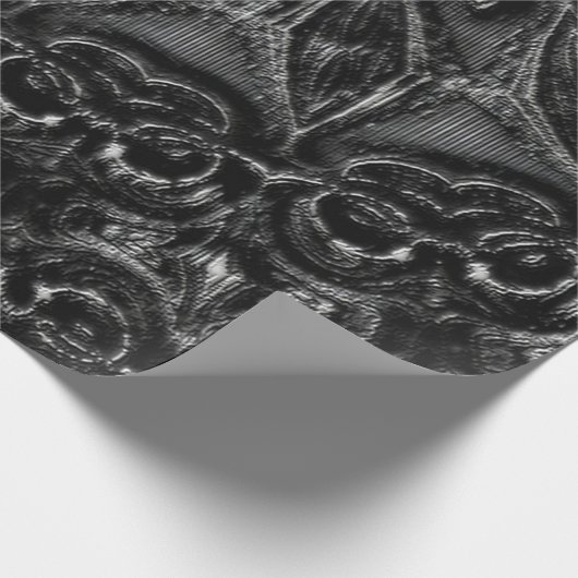 Karkohle Mandala Wrapping Paper Geschenkpapier (Ecke)