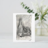 Karkohle-Stillleben-Postkarte Postkarte (Stehend Vorderseite)