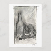 Karkohle-Stillleben-Postkarte Postkarte (Vorderseite)