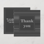 Karkohle Streifen danke Karte (Vorne/Hinten)