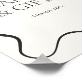 Karkohle Wavy Border Cards & Geschenke Poster (Ecke)
