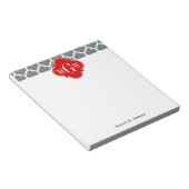 Karkohle, weißer Marokkaner #5 Roter Dreier Anfang Notizblock (angewinkelt)