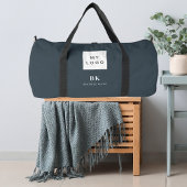 Karkohlegrau-Firmenlogo-Monogramm Duffle Bag