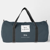 Karkohlegrau-Firmenlogo-Monogramm Duffle Bag (Vorderseite)