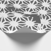 Karkohlegrau-geometrisches Muster Geschenkpapier (Ecke)