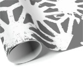 Karkohlegrau-geometrisches Muster Geschenkpapier (Rolleneckpunkt)