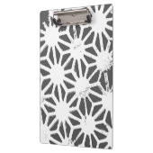 Karkohlegrau-geometrisches Muster Klemmbrett (Links)