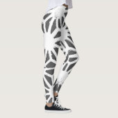Karkohlegrau-geometrisches Muster Leggings (Rechts)