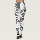Karkohlegrau-geometrisches Muster Leggings (Rückseite)