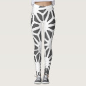 Karkohlegrau-geometrisches Muster Leggings (Vorderseite)