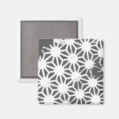 Karkohlegrau-geometrisches Muster Magnet (Vorderseite/Rückseite)