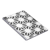 Karkohlegrau-geometrisches Muster Notizblock (Rechte Seite)