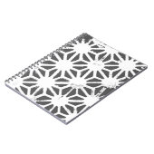 Karkohlegrau-geometrisches Muster Notizblock (Linke Seite)