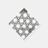 Karkohlegrau-geometrisches Muster Serviette (Ecke)