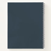 Karkohlegrau-Monogramm Notizblock (Rückseite)