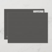 Karkohlegrauer Hintergrund auf einer Postkarte (Vorne/Hinten)