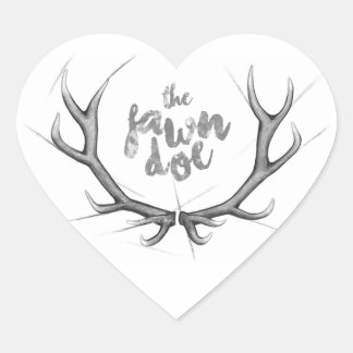 Karkohleherz-Aufkleber Herz-Aufkleber