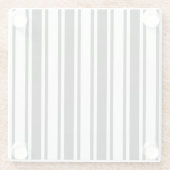 Karkohlestreifen, grau und weiß glasuntersetzer (Rückseite)