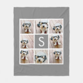 Karkohleweiß 8 Fotolage Single Monogramm Fleecedecke (Vorderseite)