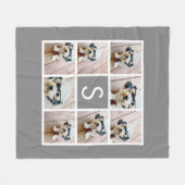 Karkohleweiß 8 Fotolage Single Monogramm Fleecedecke (Vorderseite (Horizontal))