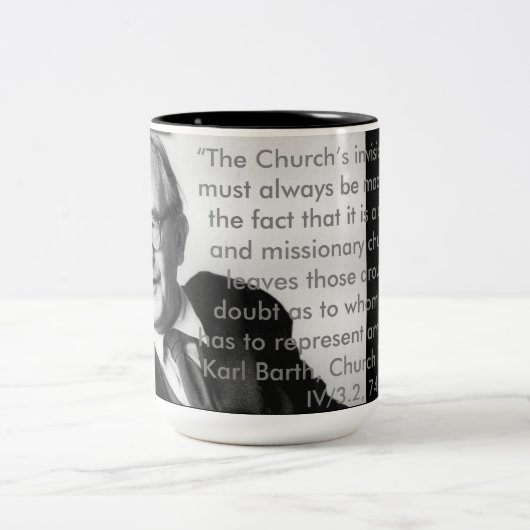 Karl Barth Ecclesiology-Tasse Zweifarbige Tasse (Mittel)