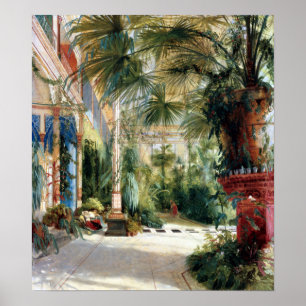 Karl Blechen der Innenraum des Palmen-Hauses Poster