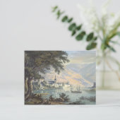 Karl Bodmer - Die Stadt Zell am Fluss Mosel Postkarte (Stehend Vorderseite)