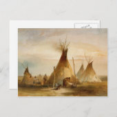 Karl Bodmer - Sioux-Teepee Postkarte (Vorne/Hinten)