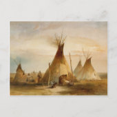 Karl Bodmer - Sioux-Teepee Postkarte (Vorderseite)
