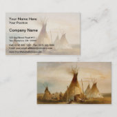 Karl Bodmer - Sioux Visitenkarte (Vorne/Hinten)