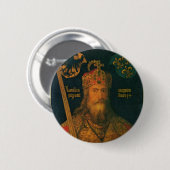 Karl der Große durch Dürer Pinback Knopf Button (Vorne & Hinten)
