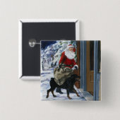 Karl, der Weihnachtsmann von hilft <Carl's Button (Vorne & Hinten)