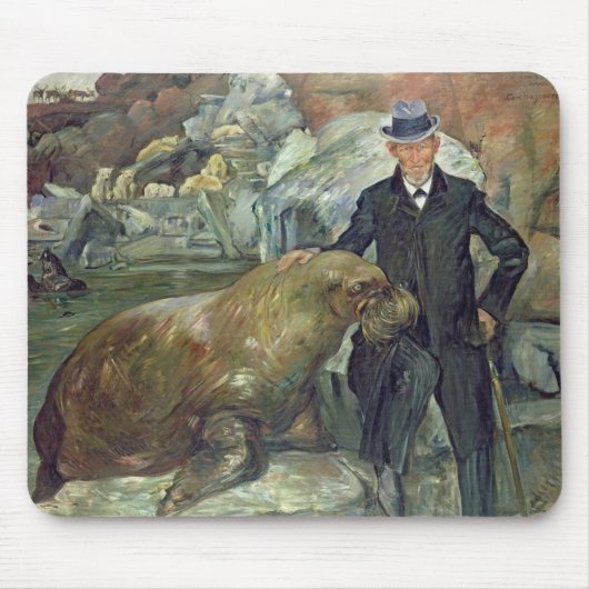 Karl Hagenbeck in seinem Zoo, 1911 Mousepad (Vorne)