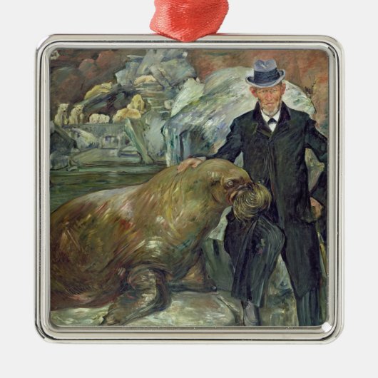 Karl Hagenbeck in seinem Zoo, 1911 Ornament Aus Metall (Vorne)