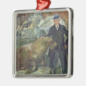 Karl Hagenbeck in seinem Zoo, 1911 Ornament Aus Metall (Links)